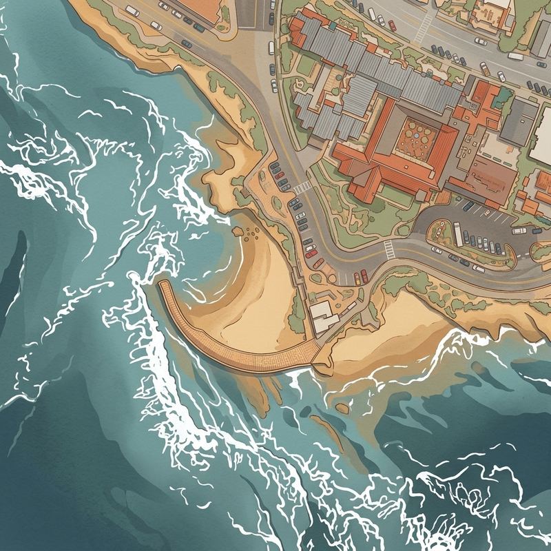 Aerial map of Children's Pool La Jolla