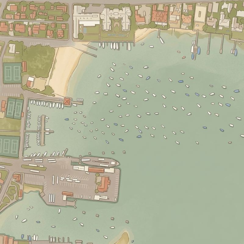 Aerial map of Childrens Beach