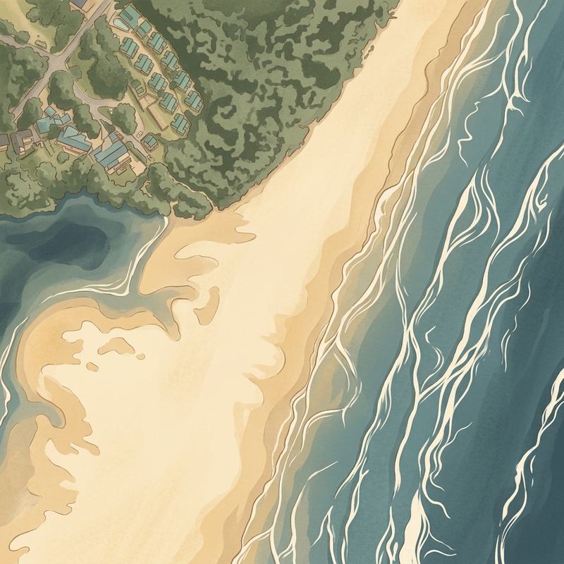 Aerial map of Cintsa River Beach