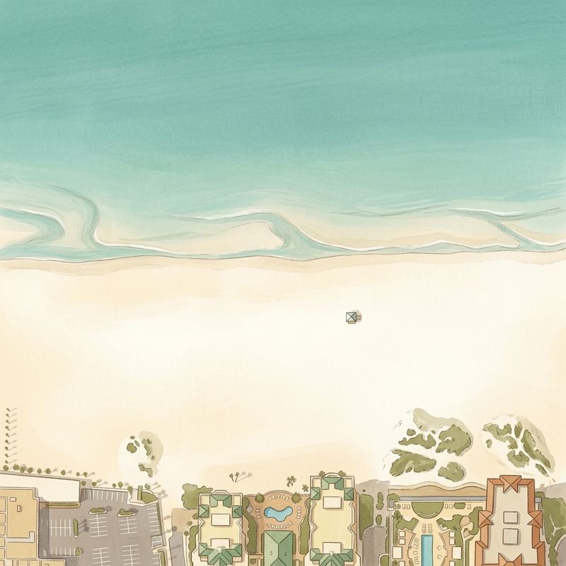 Aerial map of Clearwater Beach