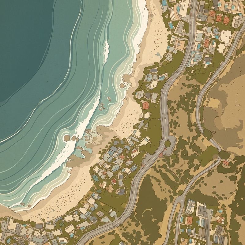 Aerial map of Clifton 3rd Beach