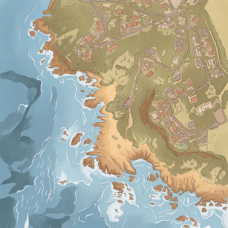 Aerial map of Coney Glen Beach Knysna