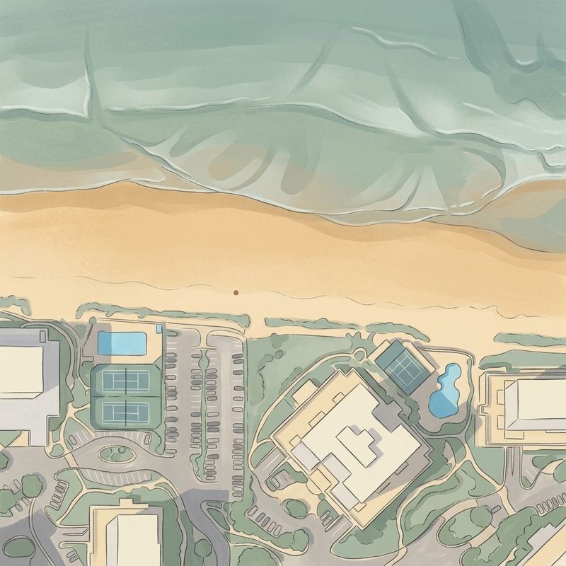 Aerial map of Coronado Shores Beach