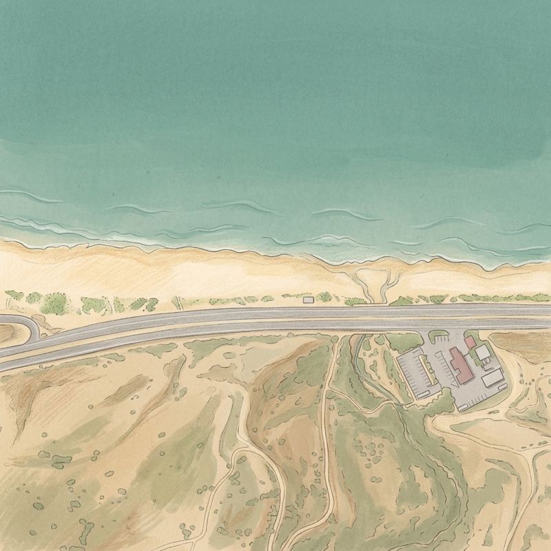 Aerial map of Corral Beach