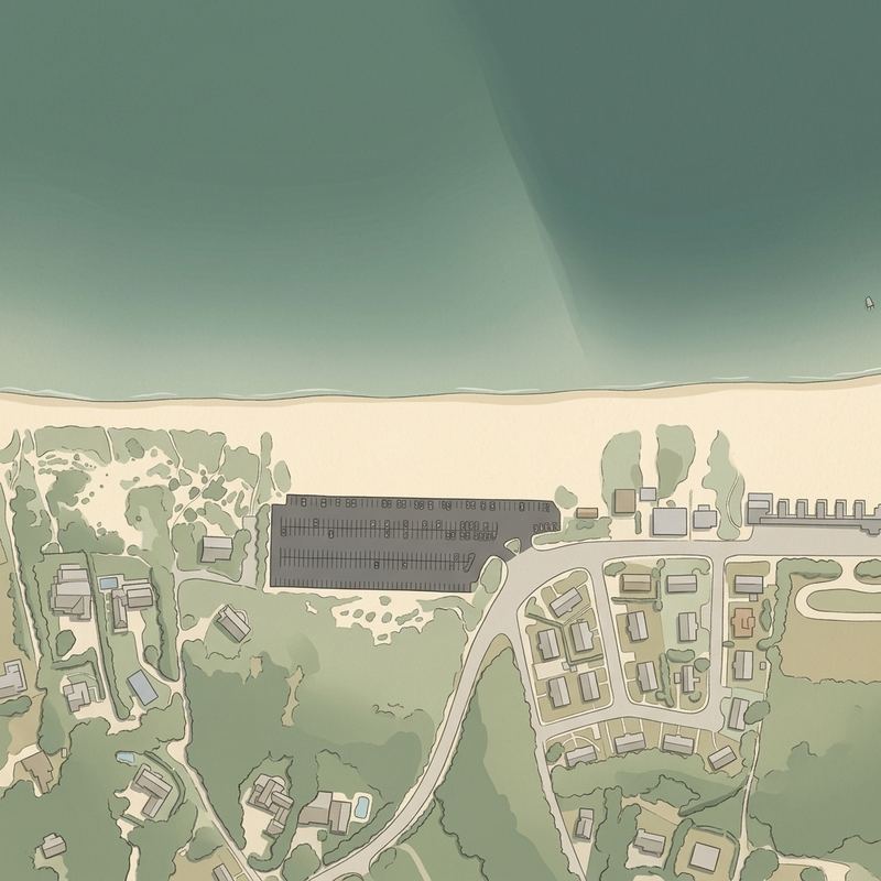 Aerial map of Covell's Beach