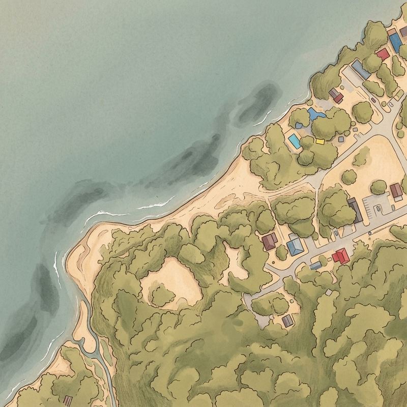 Aerial map of Cowells Beach