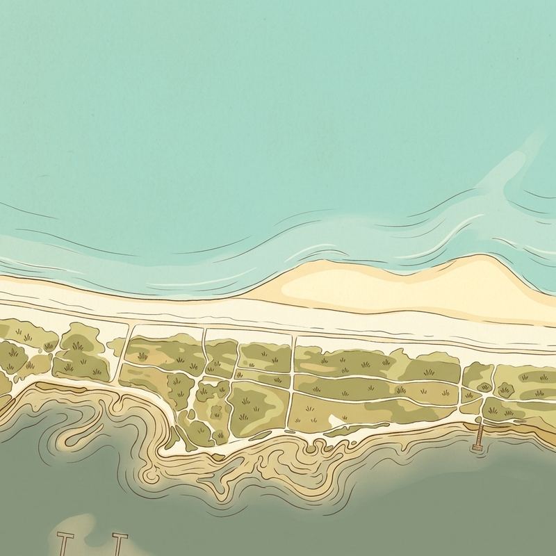 Aerial map of Craigville Beach, Barnstable