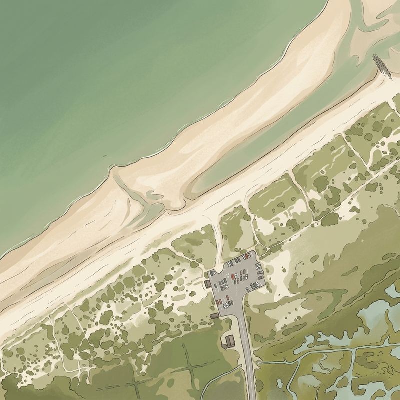 Aerial map of Crosby Landing Beach