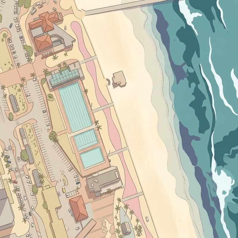Aerial map of Dairy Beach