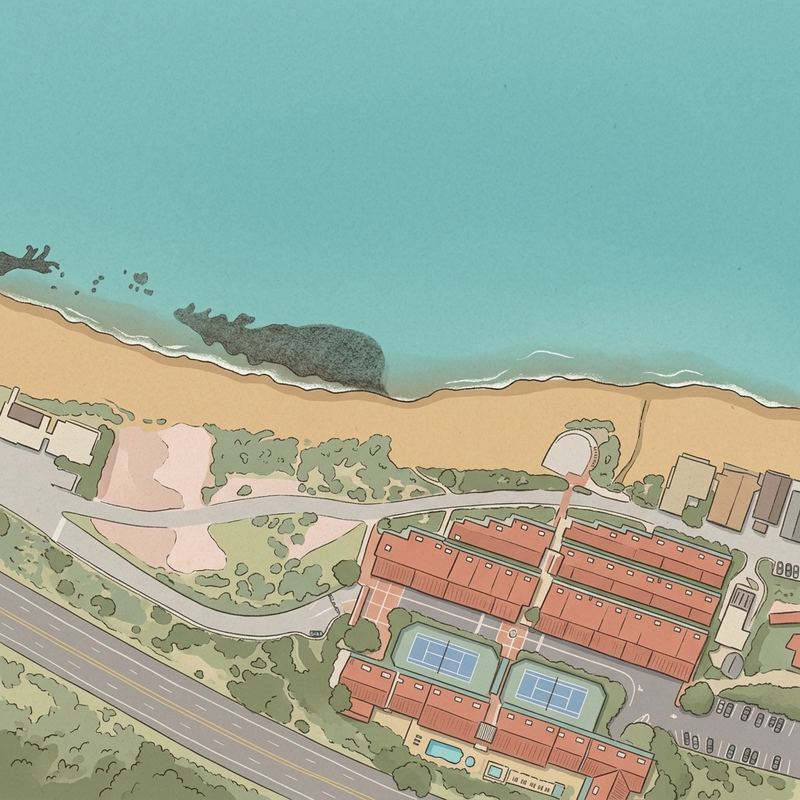 Aerial map of Dan Blocker County Beach