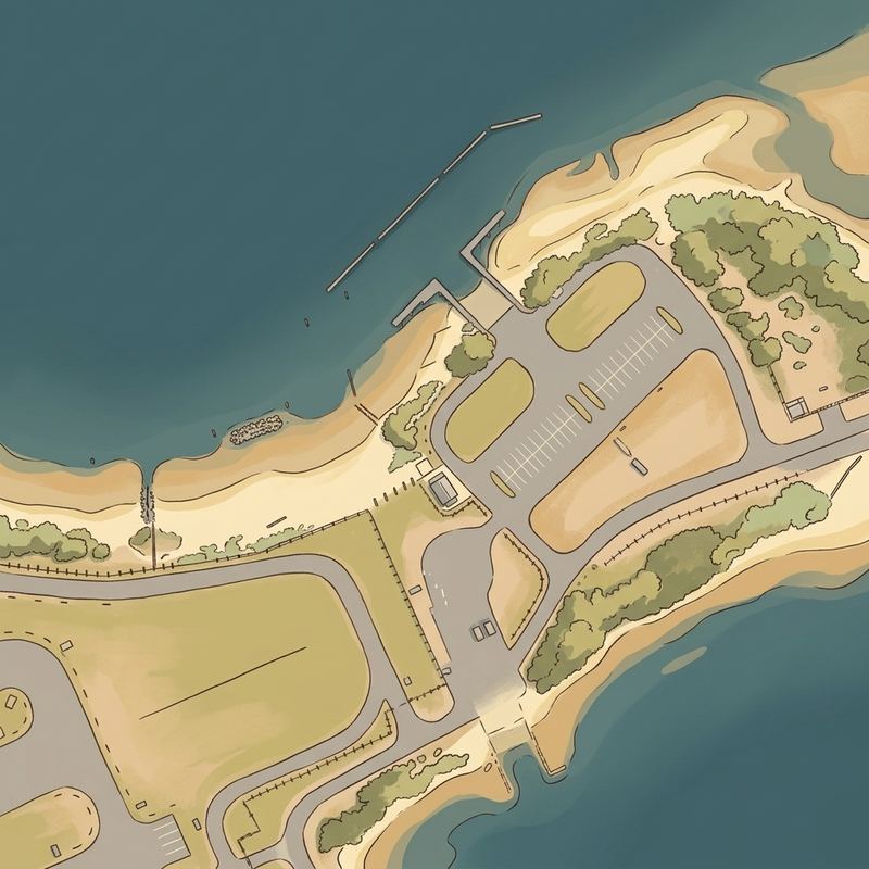 Aerial map of Davis Island Dog Beach