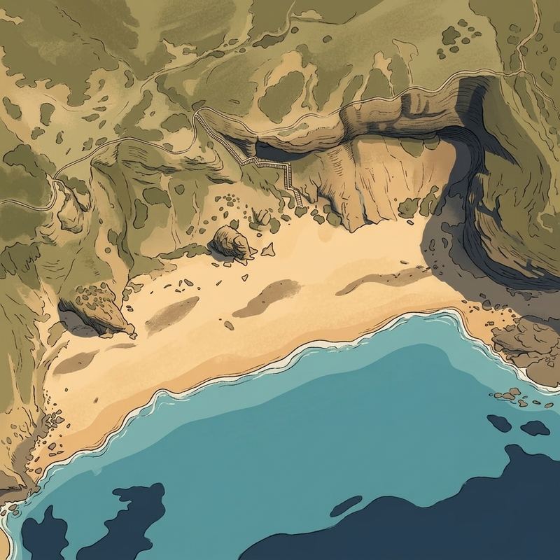Aerial map of Dias Beach