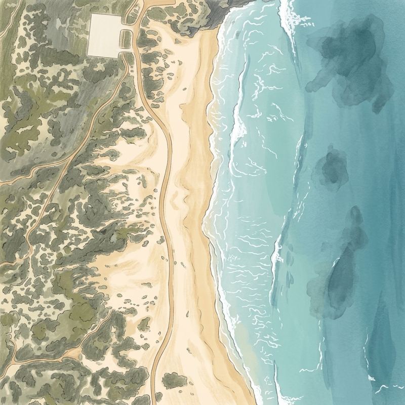 Aerial map of Die Otter Beach, Arniston