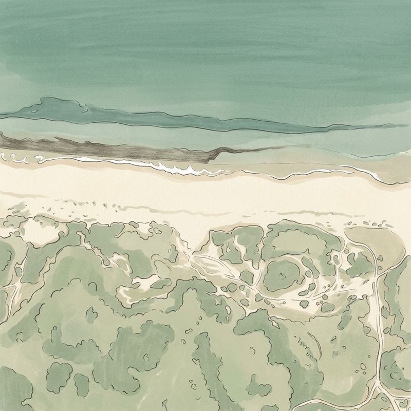 Aerial map of Dionis Beach