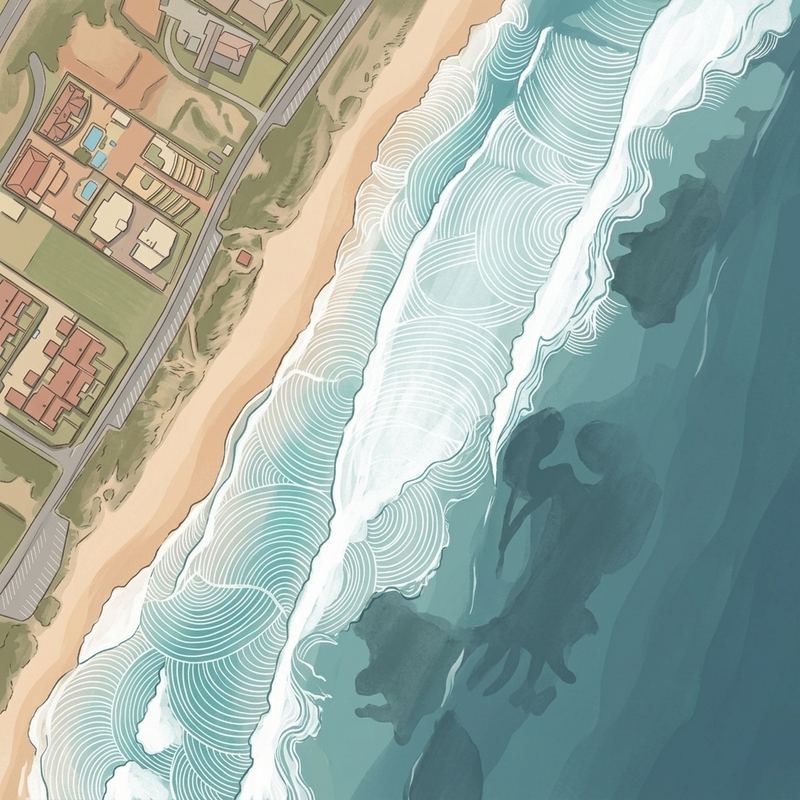 Aerial map of Dolphin watch La Mercy