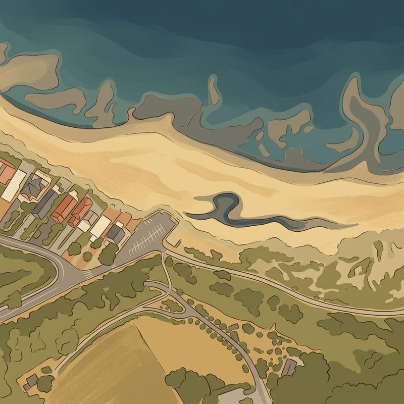 Aerial map of Double Bluff Beach and Off Leash Area