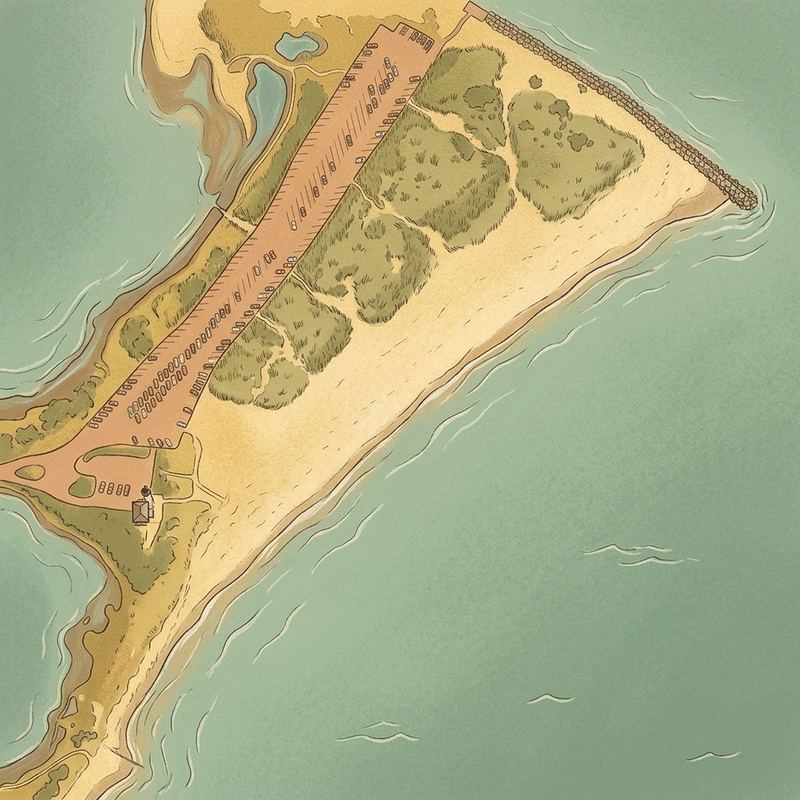 Aerial map of Dowses Beach