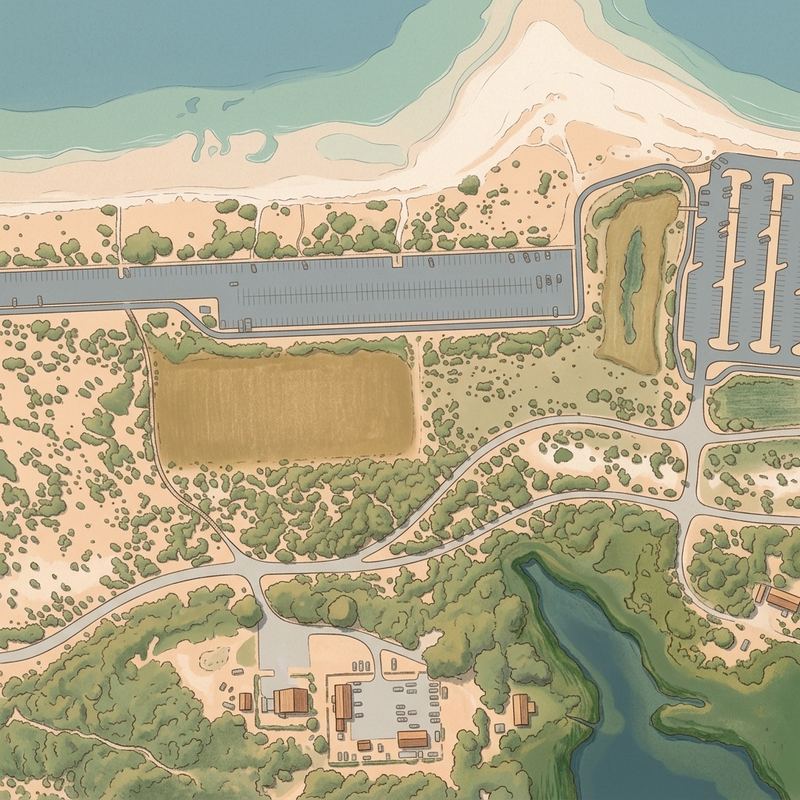 Aerial map of Dunedin Beach
