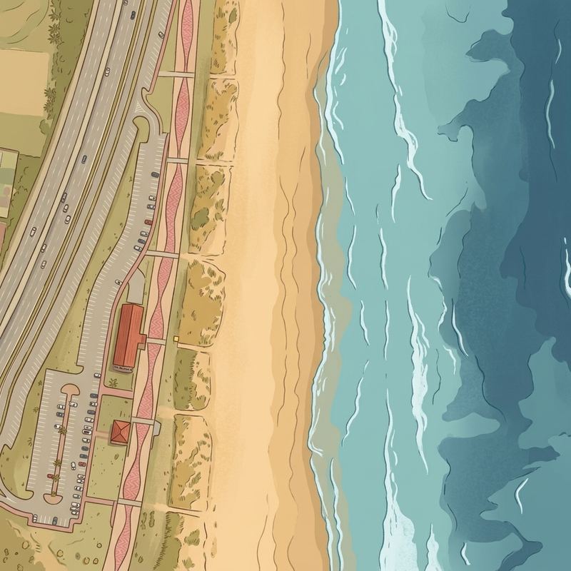 Aerial map of Durban Beach