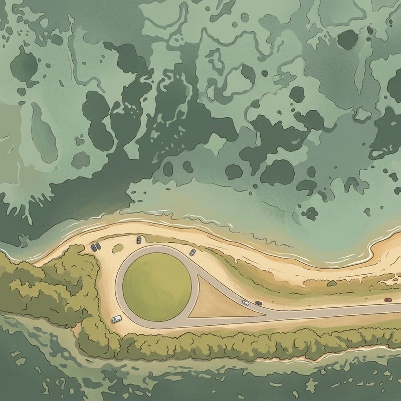 Aerial map of East Beach