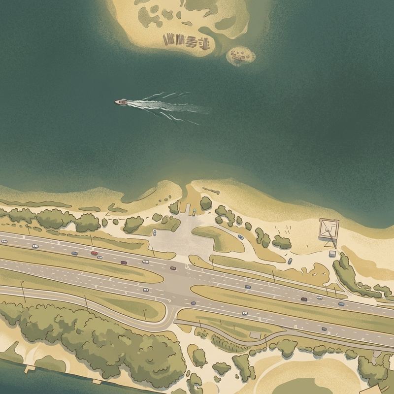 Aerial map of East Kayak Launch