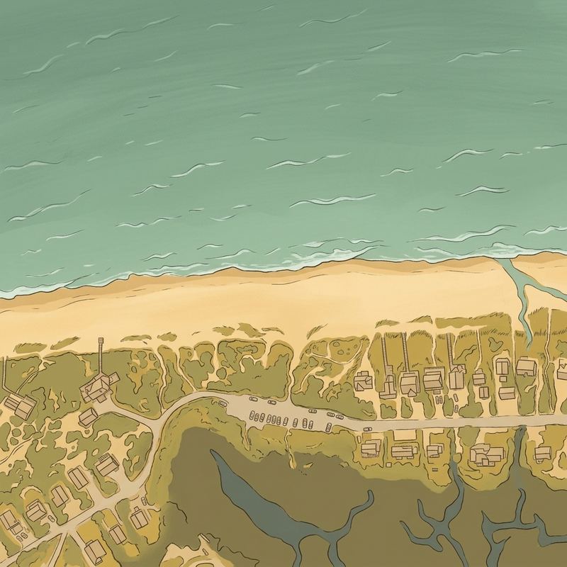 Aerial map of East Sandwich Beach