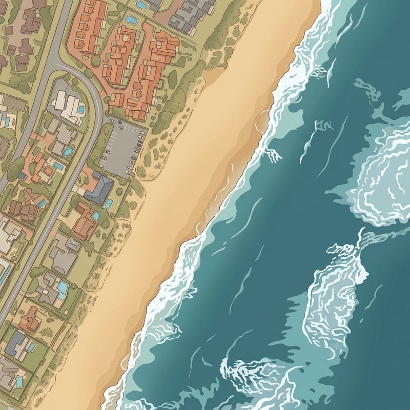 Aerial map of Eastmore Crescent-Beach