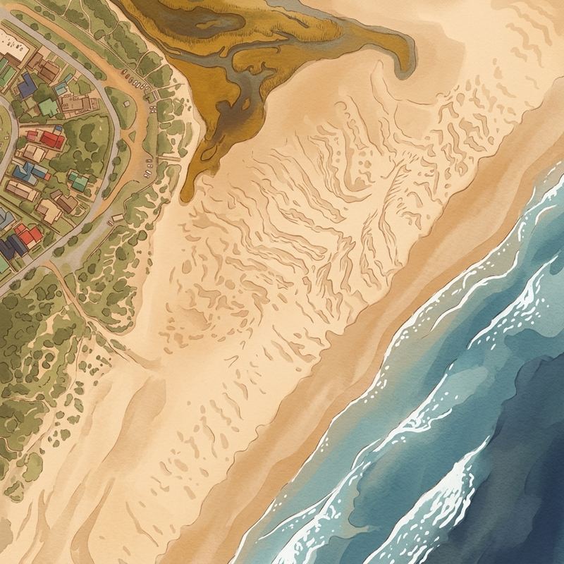 Aerial map of Fat Bike Beach Rides - Jeffreys Bay