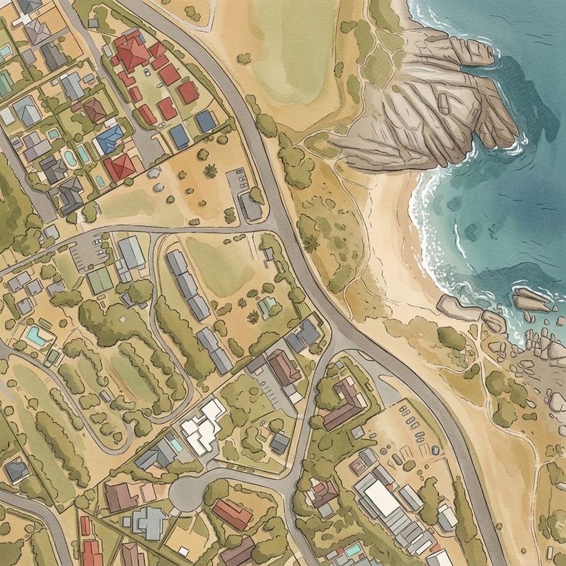 Aerial map of Fisherman's Beach