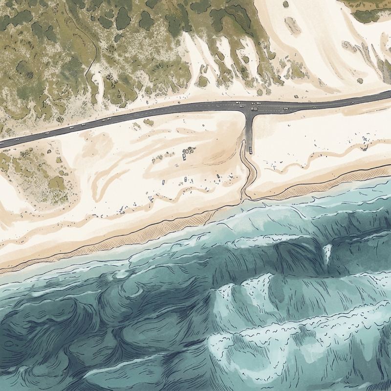 Aerial map of Fishing And Dog Friendly Beach