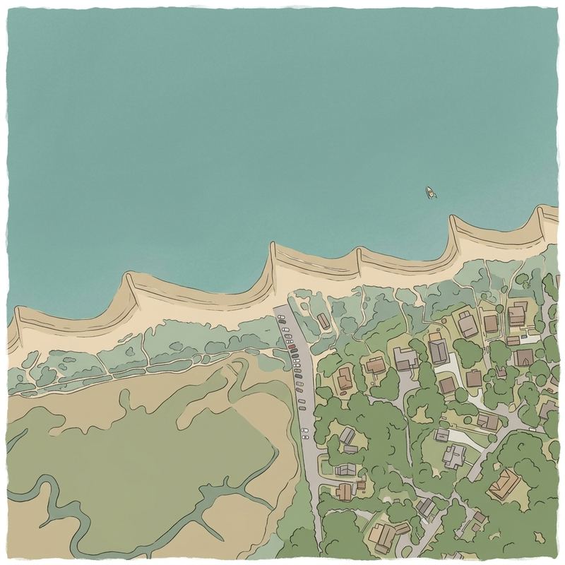Aerial map of Forest Beach