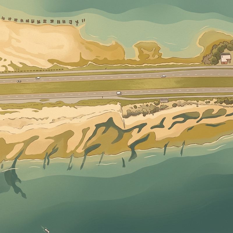 Aerial map of Gandy Bridge Beach Area