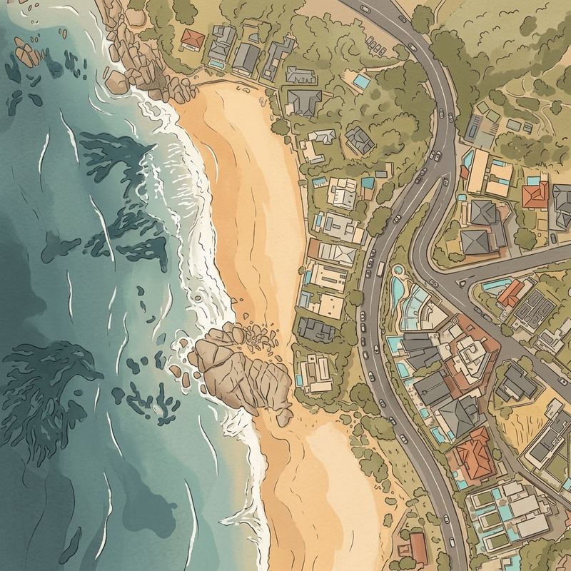 Aerial map of Glen Beach