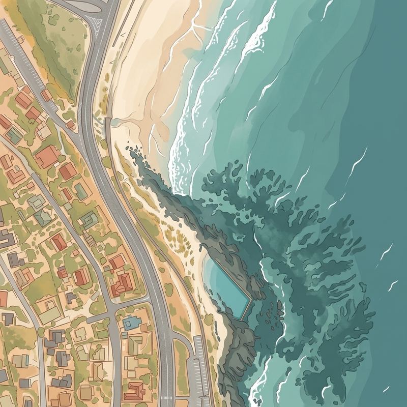 Aerial map of Glencairn Beach