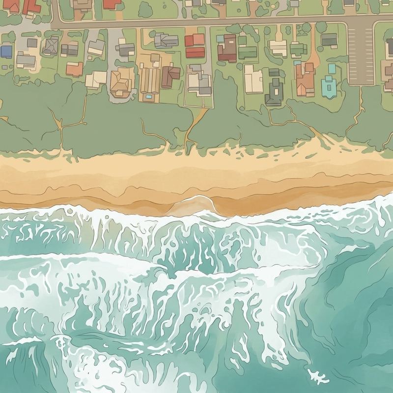 Aerial map of Glentana Beach