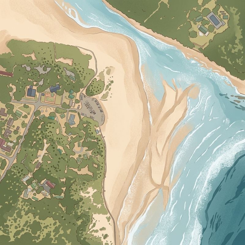 Aerial map of Gonubie Main Beach