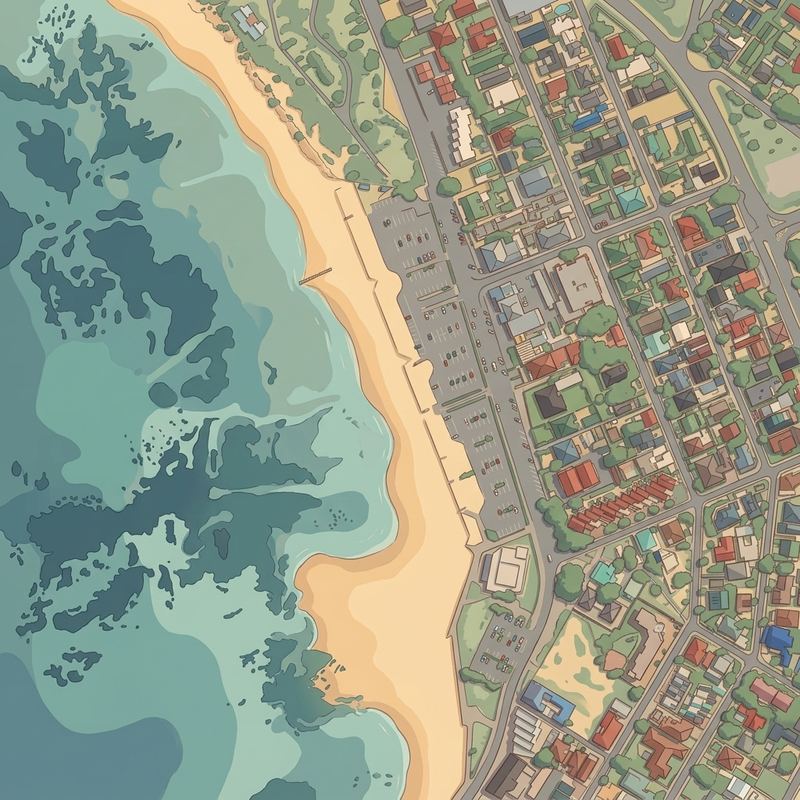 Aerial map of Gordon's Bay Main Beach