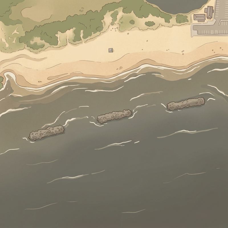 Aerial map of Graveling Point Beach