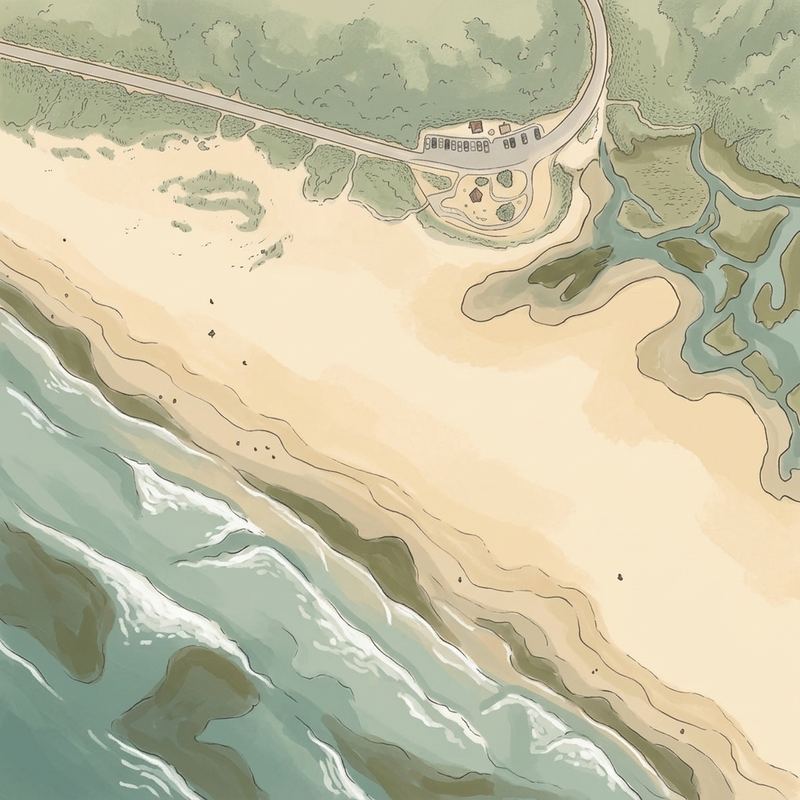 Aerial map of Grotto Beach