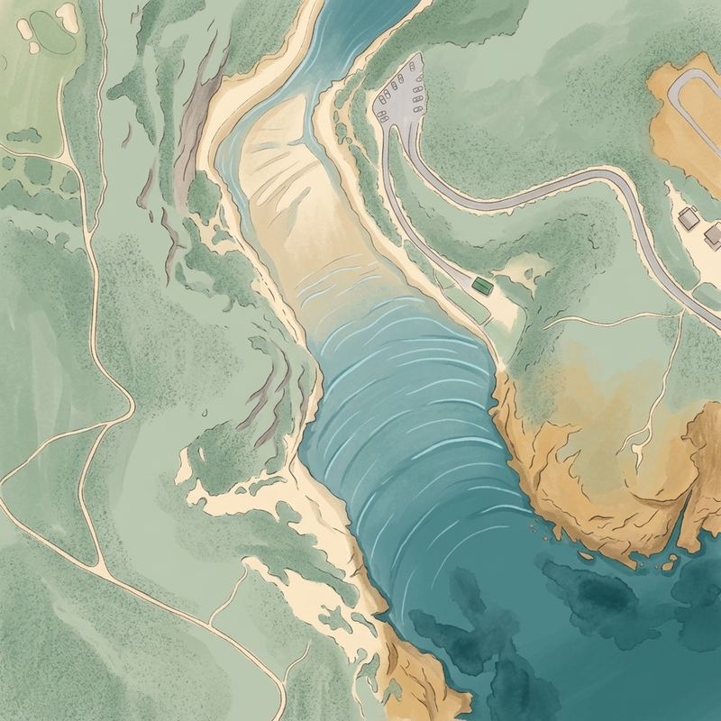 Aerial map of Gwaing Beach
