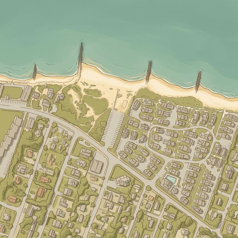 Aerial map of Haigis Beach