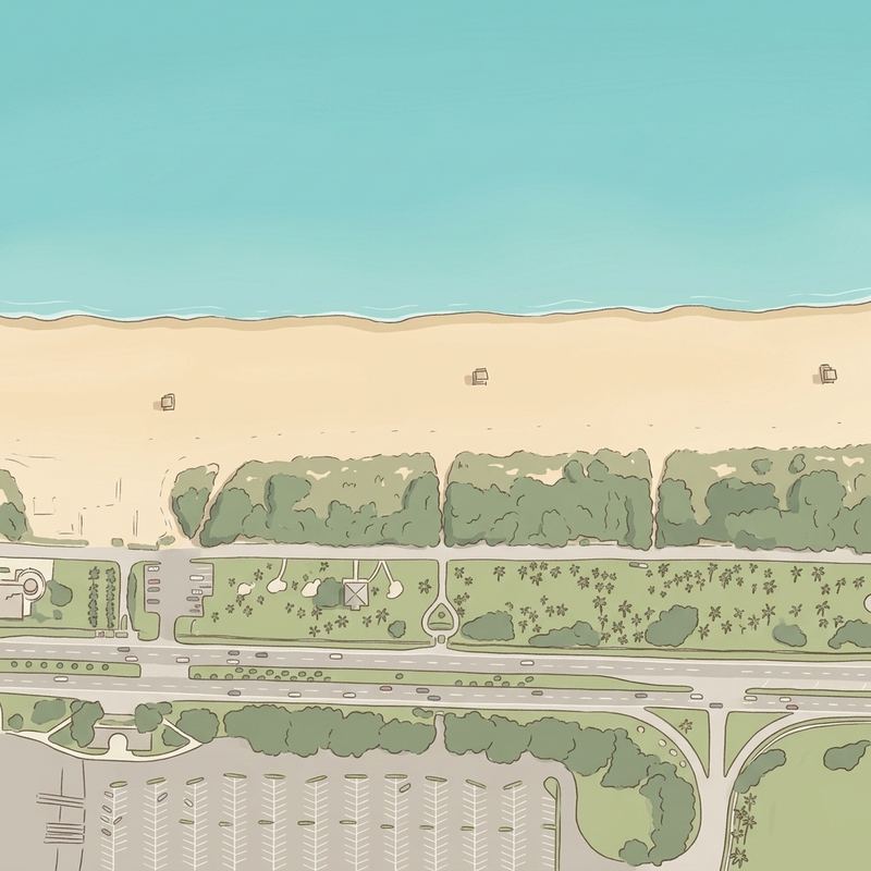 Aerial map of Haulover Beach
