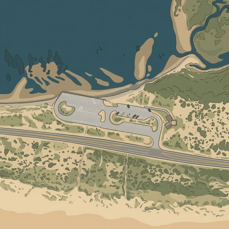 Aerial map of Haulover Day Use Area