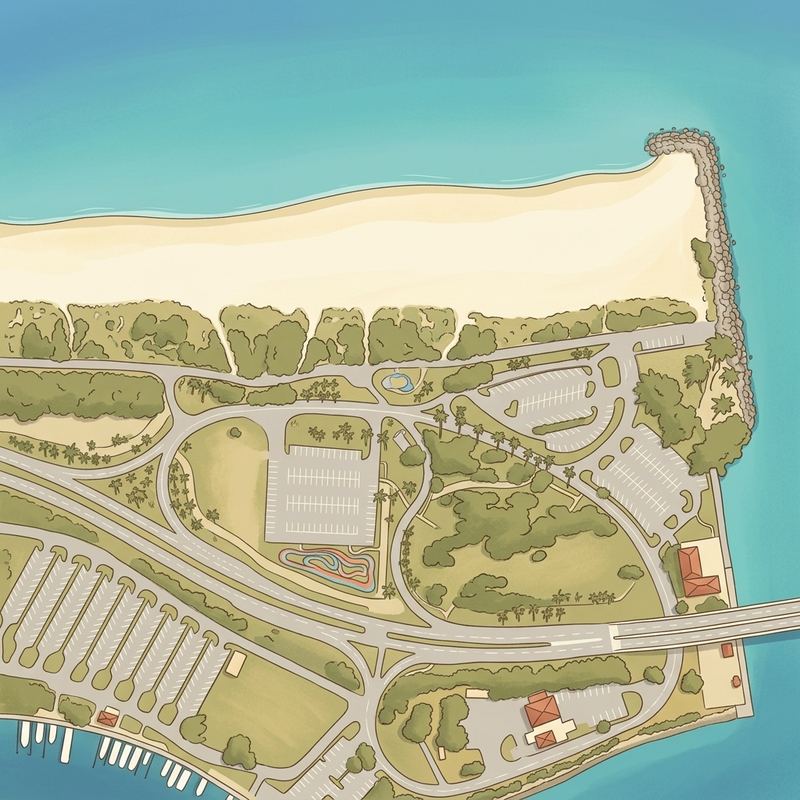 Aerial map of Haulover Park (playita)