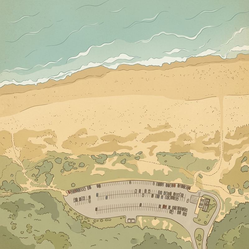 Aerial map of Head of the Meadow Beach
