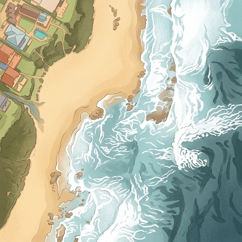 Aerial map of Hibberdene Beach