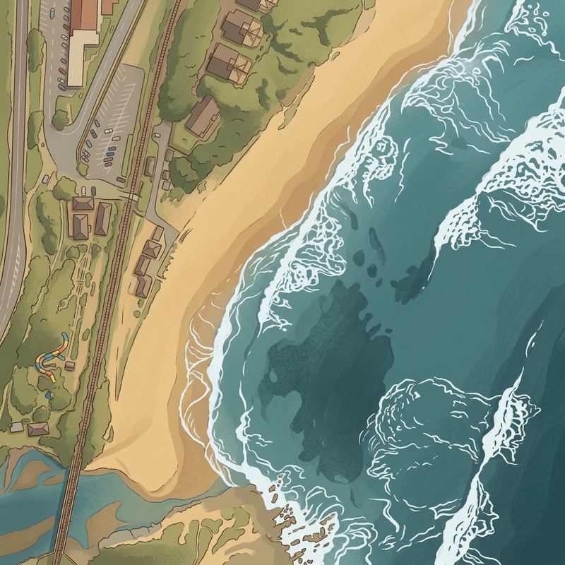 Aerial map of Hibberdene Main Beach