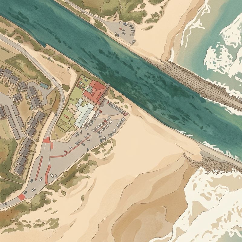 Aerial map of Holsboer Vacations Settler Sands