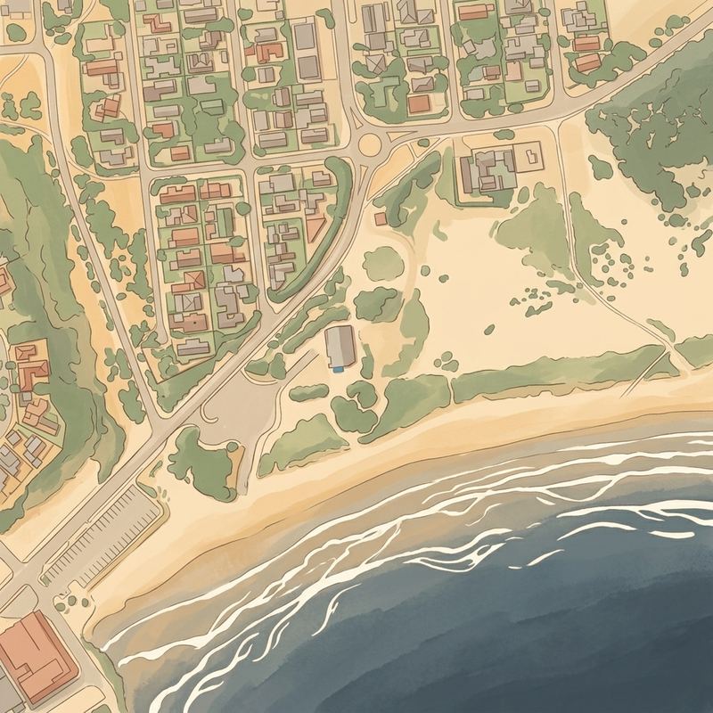 Aerial map of Hout Bay Beach