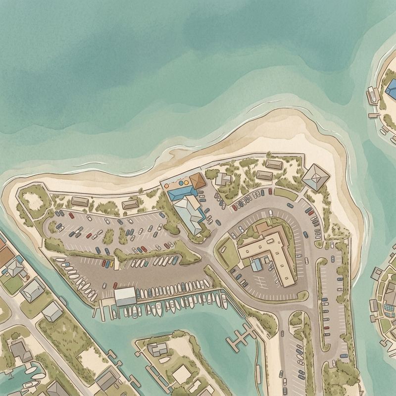 Aerial map of Hudson Beach
